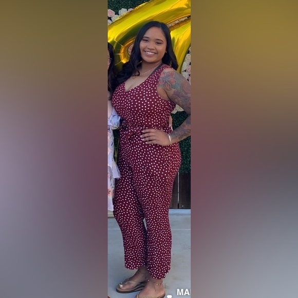 Cotton on Polka Dot Jumpsuit - Red - Picture 2 of 3